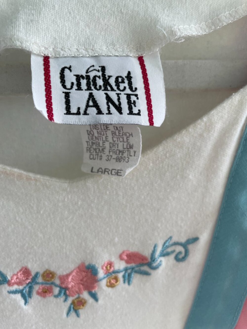 Vintage Cottagecore Cricket Lane Pastel Top Size L - Picture 3 of 4
